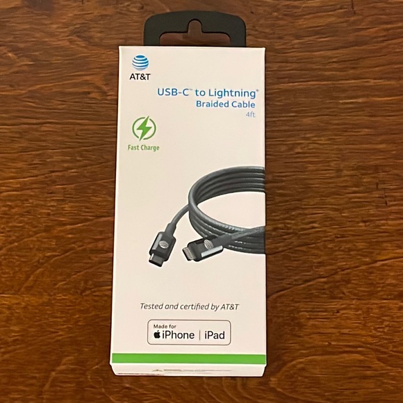 AT&T Other - NWT USB-C to Lightning Braided Cable!